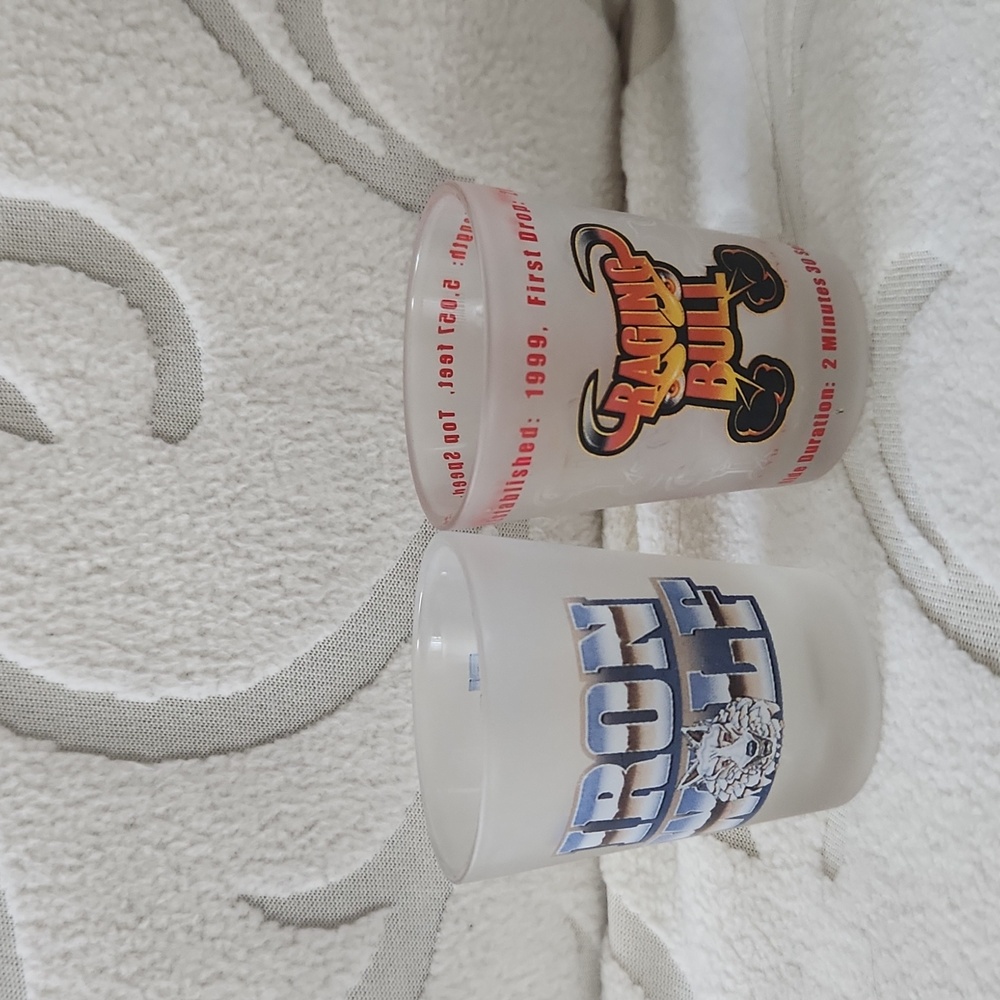 Raging Bull and Iron Wolf Kids Bath Cups - Red and Blue